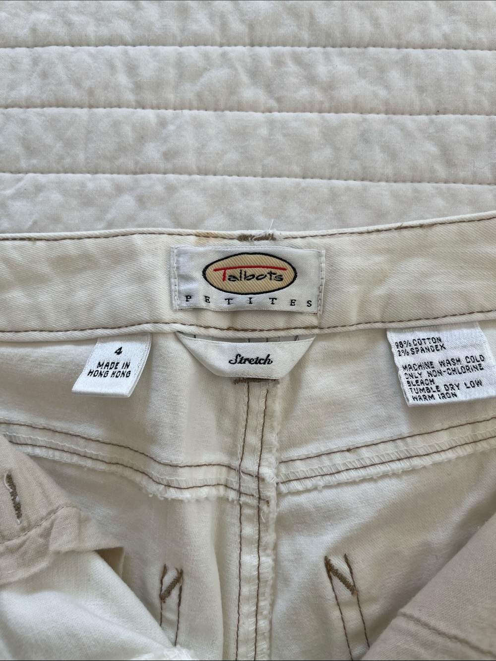 Wide Leg Talbots White/Cream - Picture 2 of 7